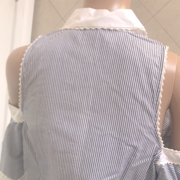 Jonathan Simkhai cold shoulder button down top size S - Picture 5 of 9